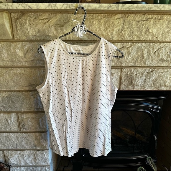 Christopher & Banks layering tank white purple polka dot XL - Picture 1 of 6